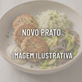 Croquetes de salmão e ervilha assados com molho leve de mostarda e mel