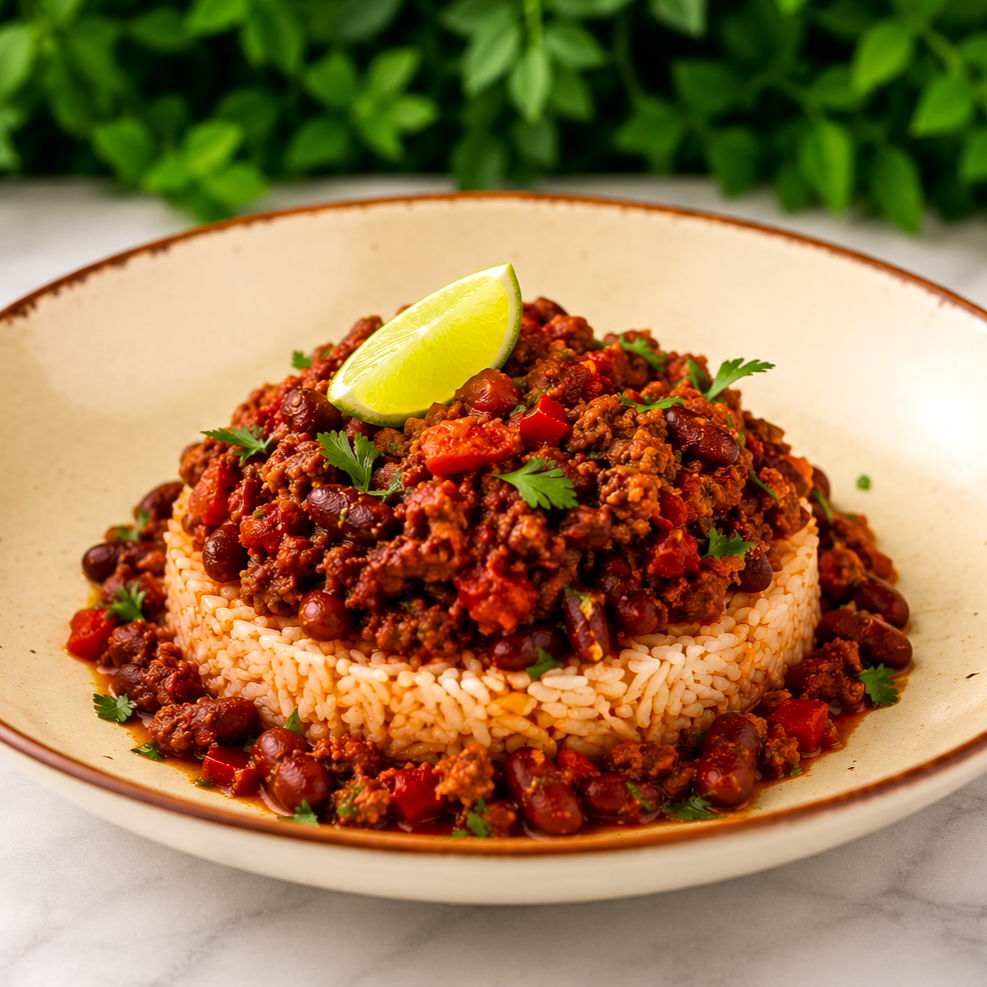 Chili de Vitela com feijão preto