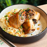 Crepes de Legumes com molho asiático