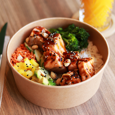 Poke Bowl Salmão com molho teriyaki