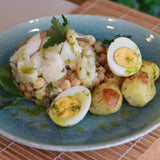 Lombo de Bacalhau com salada de grão de bico
