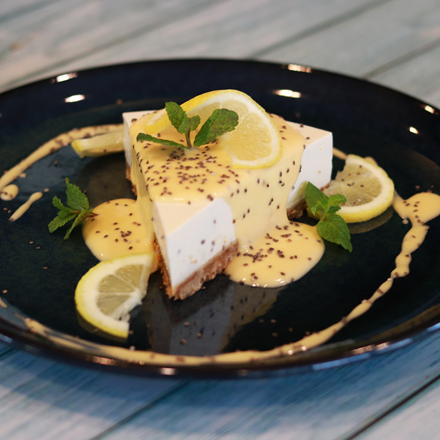 Cheesecake de Chia com Curd de Limão