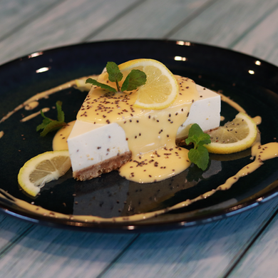 Cheesecake de Chia com Curd de Limão