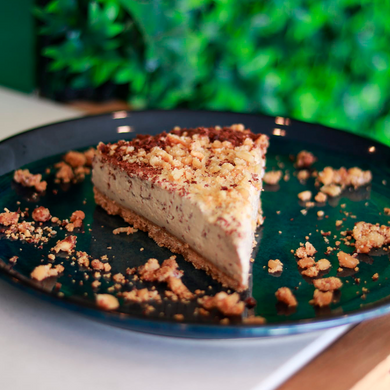 Cheesecake de Manteiga de Amendoim com chocolate negro