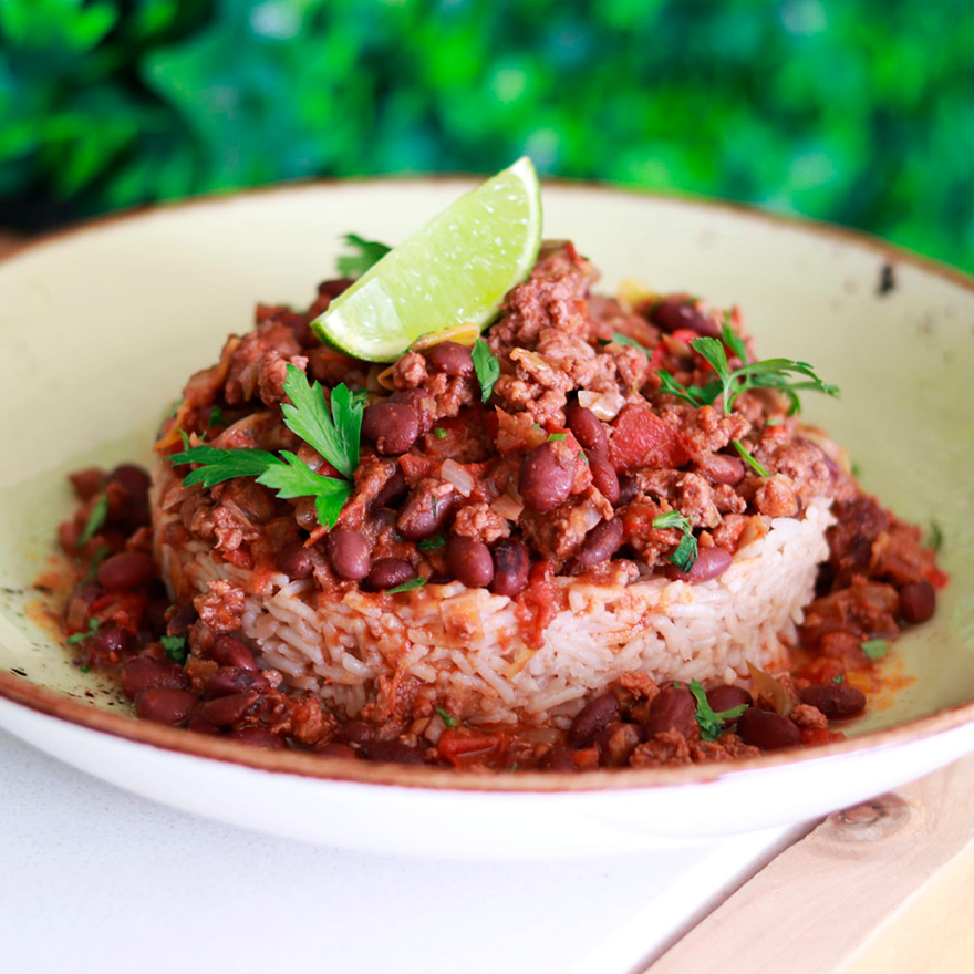 Chili de Vitela com feijão preto