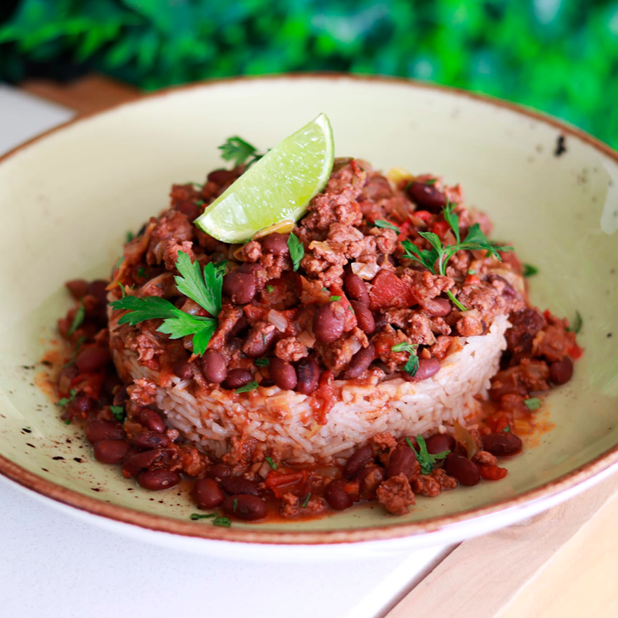 Chili de Vitela com feijão preto