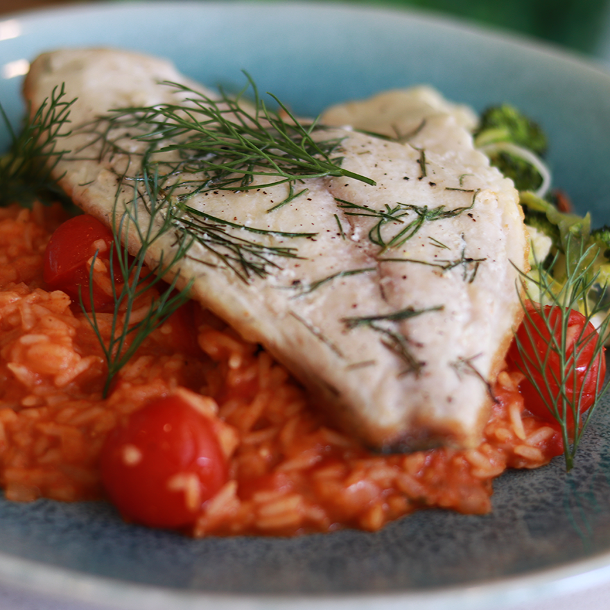 Filete de Dourada com arroz cremoso
