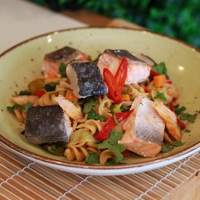 Massada integral de Salmão, Pescada e Camarão