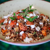 Salada de Abóbora, Tofu e Quinoa