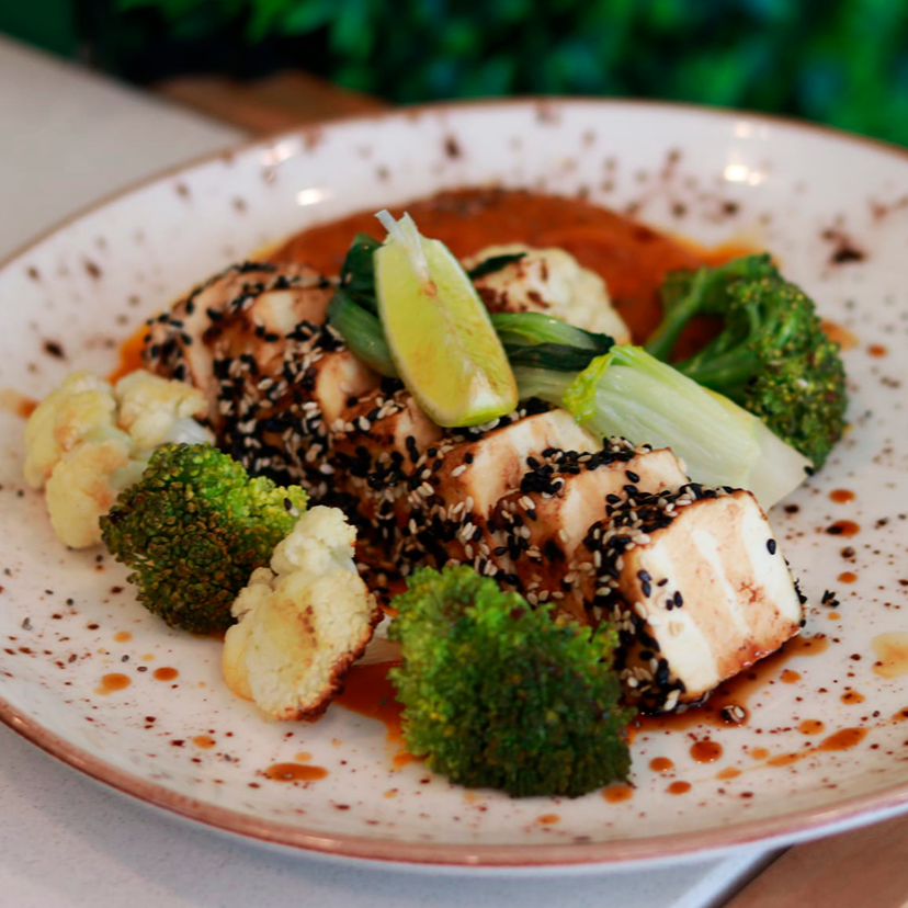 Tataki de Tofu com molho Teriyaki